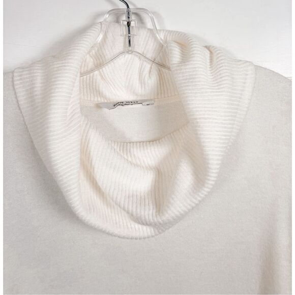 NWOT Nine West Cowl Neck Pullover Sweater White Gray Small Set of 2 - Picture 3 of 11